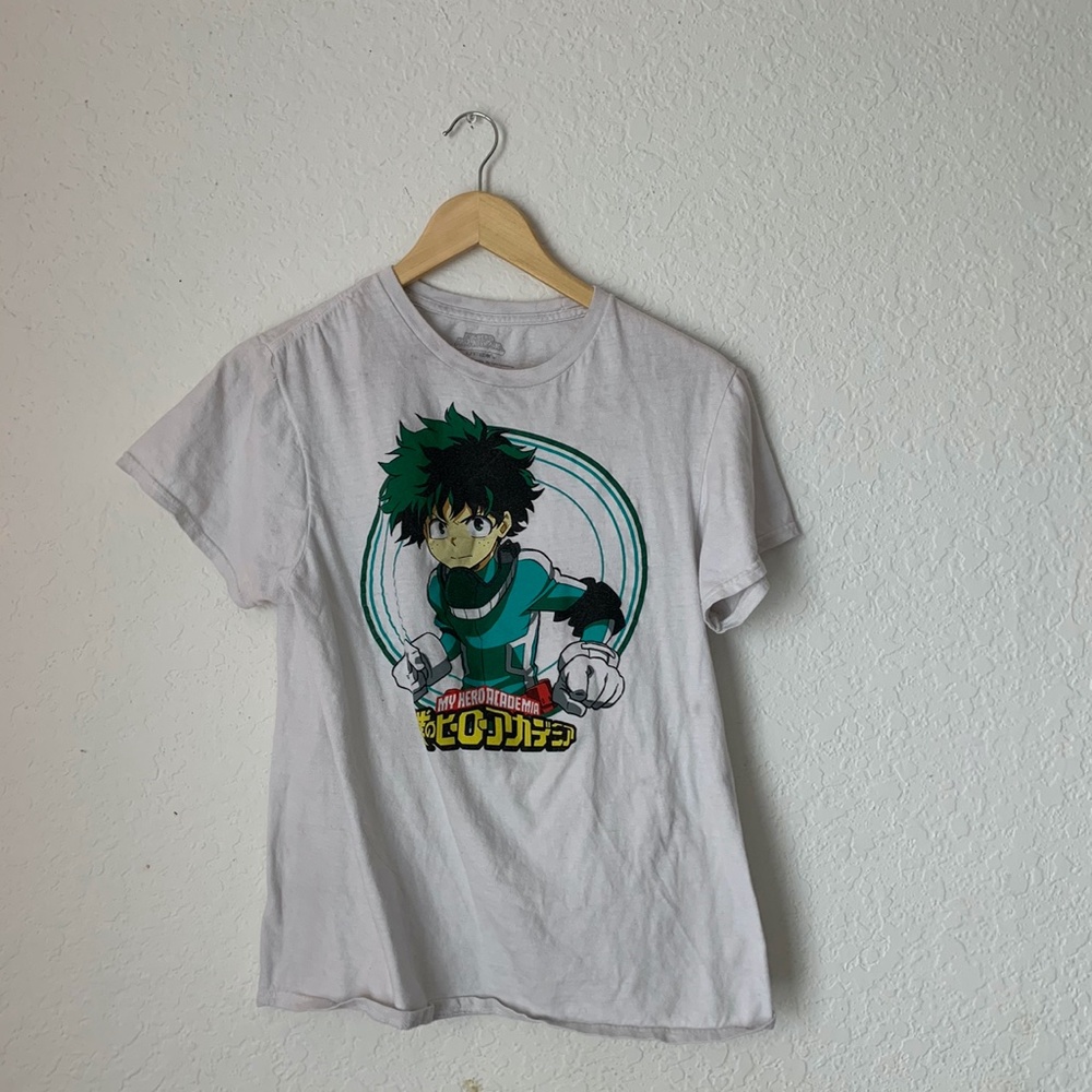 my hero academia white tee shirt